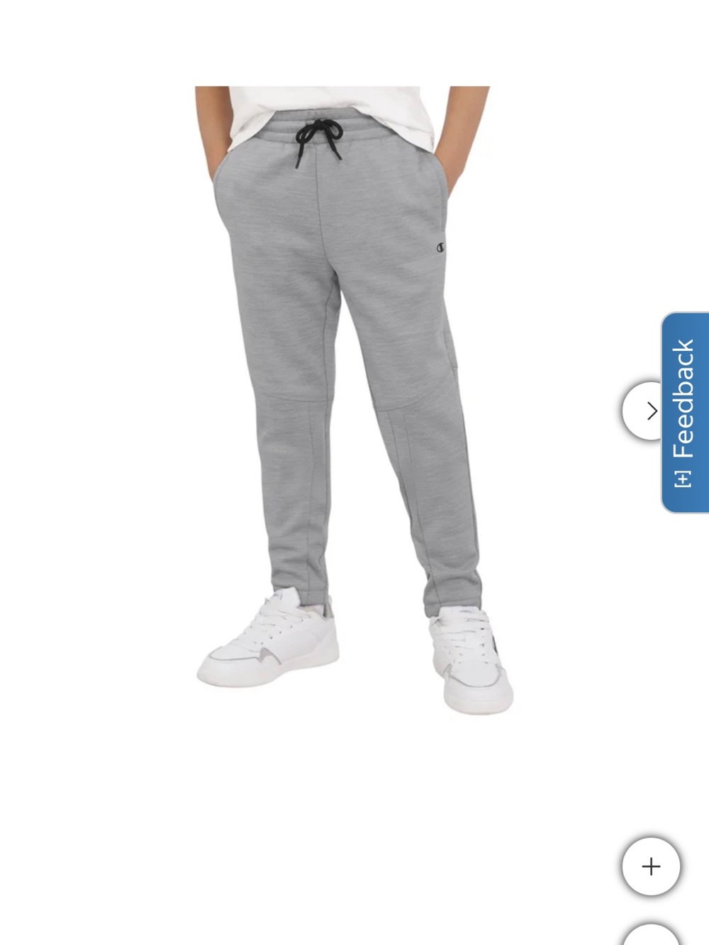 Champion Kids Gray Jogger Pants with Black Drawstring